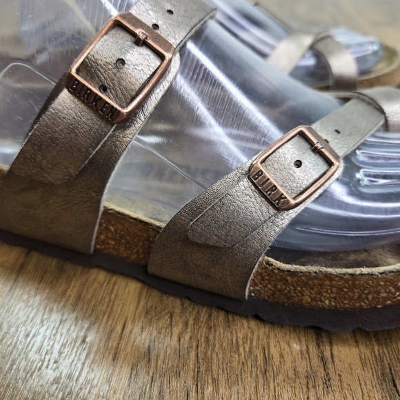 Birkenstock Mayari Gold Leather Sandals - Picture 12 of 13